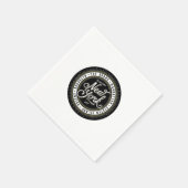 Schwarz-Weiß-New-York-City-Logo Serviette (Ecke)