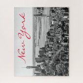 Schwarz-weiß New York City Manhattan Puzzle (Vertikal)