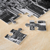 Schwarz-weiß New York City Manhattan Puzzle (Seite)