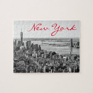 Schwarz-weiß New York City Manhattan Puzzle