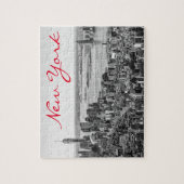 Schwarz-weiß New York City Manhattan Puzzle (Vertikal)