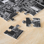 Schwarz-weiß New York City Manhattan Puzzle (Seite)