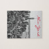 Schwarz-weiß New York City Manhattan Puzzle (Horizontal)