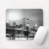 Schwarz & Weiß New York City - Nacht Mousepad (Mit Mouse)