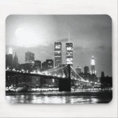 Schwarz & Weiß New York City - Nacht Mousepad (Vorne)