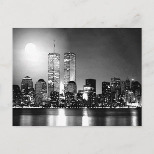 Schwarz & Weiß New York City - Nacht Postkarte