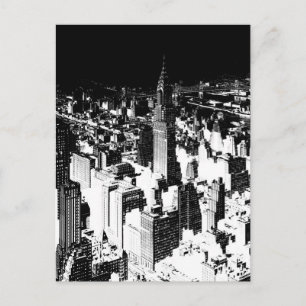 Schwarz-Weiß New York Postkarte