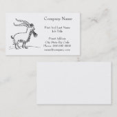 Schwarz-Weiß Niedlich Lächelndes Ziegenfleisch Car Visitenkarte (Vorne/Hinten)