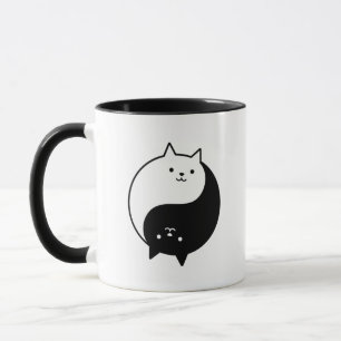 Schwarz-Weiß-Niedliche Katzen Tasse
