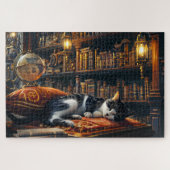 Schwarz-Weiß-Niedliche Kittengeschenk für Katzen L Puzzle (Horizontal)