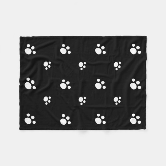 Schwarz-Weiß Niedlicher Welpen-Hundeschlitten Druc Fleecedecke (Vorderseite (Horizontal))