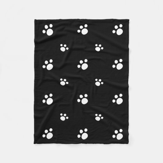 Schwarz-Weiß Niedlicher Welpen-Hundeschlitten Druc Fleecedecke (Vorderseite)