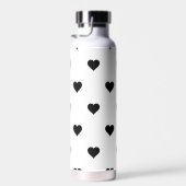Schwarz-Weiß-Niedliches Herzmuster Trinkflasche (Rechts)
