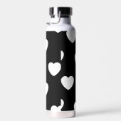 Schwarz-Weiß-Niedliches Herzmuster Trinkflasche (Rechts)