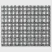 Schwarz-Weiß Noël Geschenkpapier (Flach)