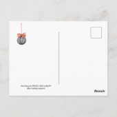 Schwarz-Weiß Noël Simple Postkarte (Rückseite)
