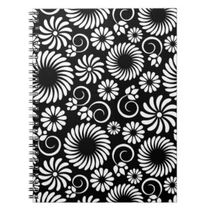 Schwarz-Weiß-Notebook Notizblock
