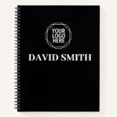 Schwarz-Weiß-Notebook Notizblock (Vorderseite)