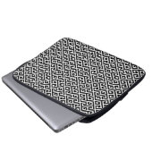 Schwarz-Weiß-Notebook-Sieb Laptopschutzhülle (Vorne Knopf)