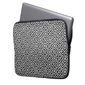 Schwarz-Weiß-Notebook-Sieb Laptopschutzhülle (Vorderseite Links)
