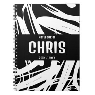 Schwarz-Weiß-Notebook, stilvoll und trendig Notizblock
