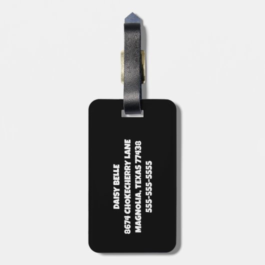 Schwarz-Weiß-Noten-Gepäckanhänger Gepäckanhänger (Rückseite vertikal)