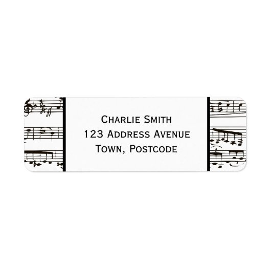 Schwarz-Weiß-Noten (Großer Text) (Vorne)