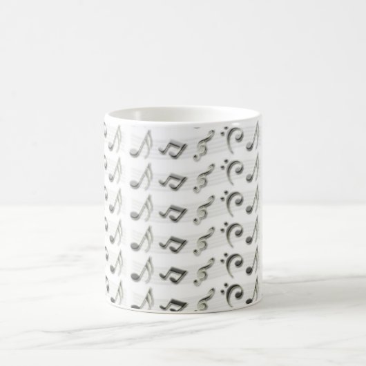 Schwarz-Weiß-Noten Kaffeetasse (Mittel)