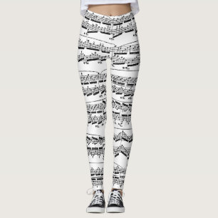 Schwarz-Weiß-Noten  Leggings