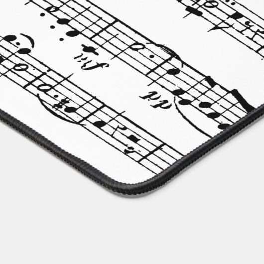 Schwarz-Weiß-Noten Schreibtischunterlage (Ecke)