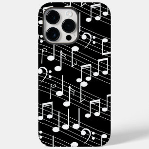 Schwarz-Weiß-Noten und Linien des Personals Case-Mate iPhone 14 Pro Max Hülle