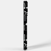 Schwarz-Weiß-Noten und Linien des Personals Case-Mate iPhone Hülle (Rückseite / Rechts)