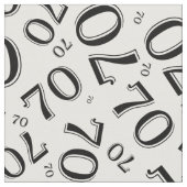 Schwarz-Weiß-Nummer 70 Typografie-Muster Stoff (Nahaufnahme)