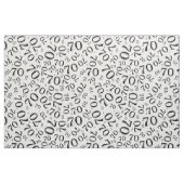 Schwarz-Weiß-Nummer 70 Typografie-Muster Stoff (Fat Quarter (45,7 x 55,9 cm))