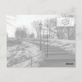 Schwarz-weiß NY Central Park Postkarte (Rückseite)