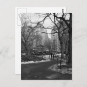 Schwarz-weiß NY Central Park Postkarte (Vorne/Hinten)