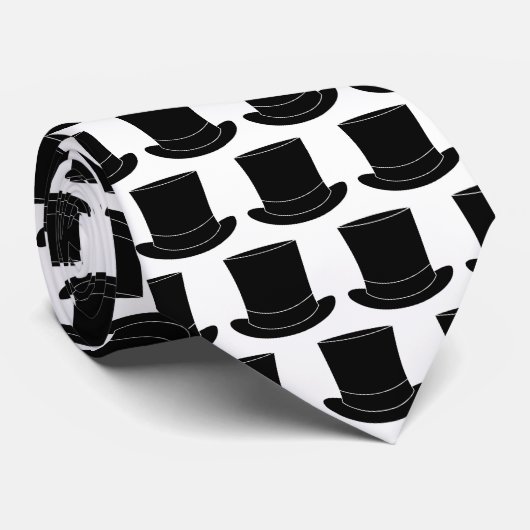 Schwarz-Weiß-Oberhuttenhalter-Huthalter-Krawatte f Krawatte (Gerollt)