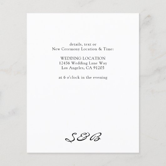 Schwarz/Weiß oder Datum ändern Flyer (Hinten)