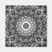 Schwarz-weiß, offen, mandala magnet (Vorne)