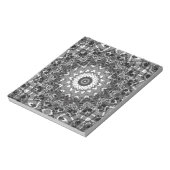 Schwarz-weiß, offen, Mandala Notizblock (Rotiert)