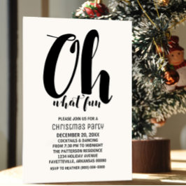 Schwarz-weiß Oh, was Spaß Feiertag einladen Einladung
