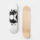 Schwarz-Weiß-Oktopus Tintenfisch Spritzer Skateboard (Vorderseite)