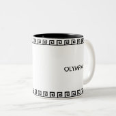 Schwarz-Weiß-Olympian Geometric-Muster Zweifarbige Tasse (VorderseiteRechts)