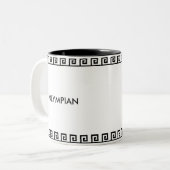 Schwarz-Weiß-Olympian Geometric-Muster Zweifarbige Tasse (Vorderseite Links)