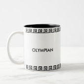 Schwarz-Weiß-Olympian Geometric-Muster Zweifarbige Tasse (Links)