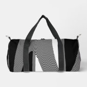 Schwarz-Weiß-Op-Art-Design, Duffle Bag (Vorderseite)
