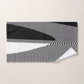 Schwarz-Weiß-Op-Art-Design, Handtuch (Handtuch)