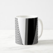 Schwarz-Weiß-Op-Art-Design, Kaffee-Tasse Kaffeetasse (VorderseiteRechts)
