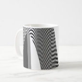 Schwarz-Weiß-Op-Art-Design, Kaffee-Tasse Kaffeetasse (Vorderseite Links)