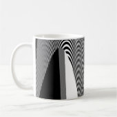 Schwarz-Weiß-Op-Art-Design, Kaffee-Tasse Kaffeetasse (Links)